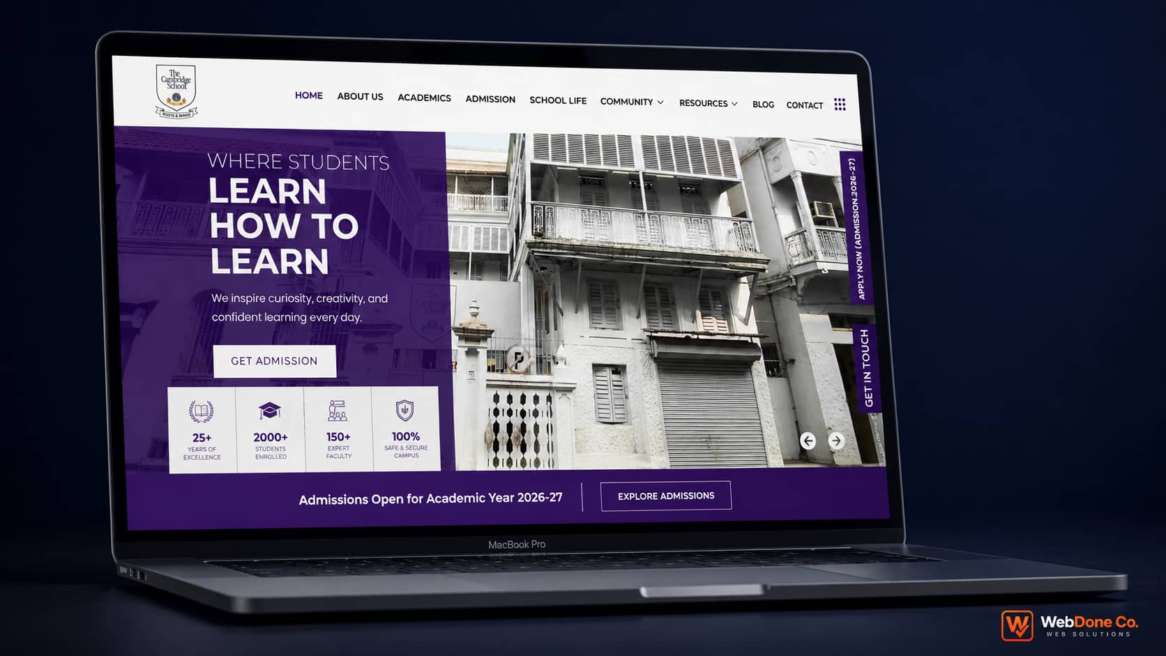 The Cambridge School education website India