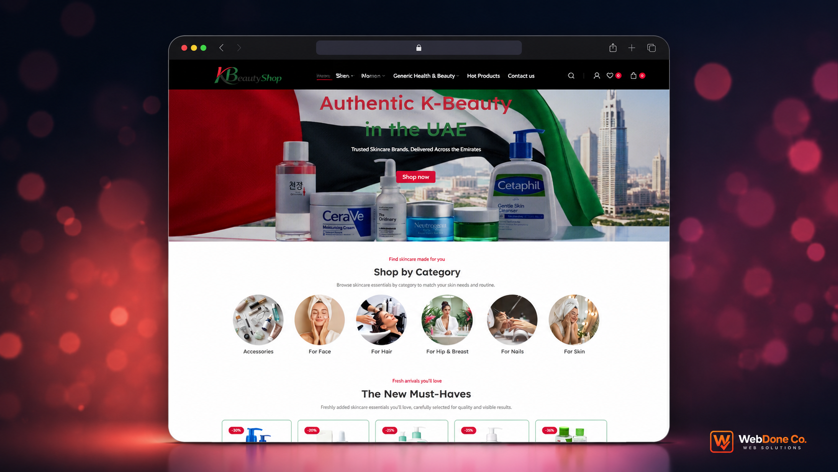 KBeautyShop UAE e-commerce website preview